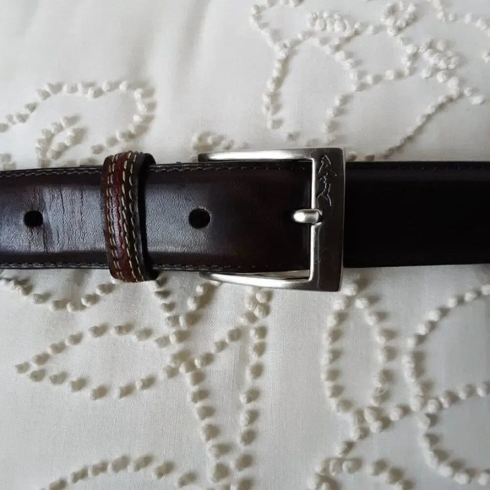 Greg Norman Brown Leather Belt size 36